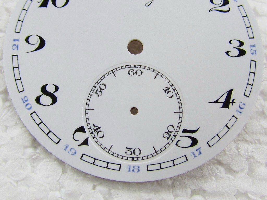 Viking Antique Swiss Original Porcelain Dial Watch-face 44 mm for Pocket Watch