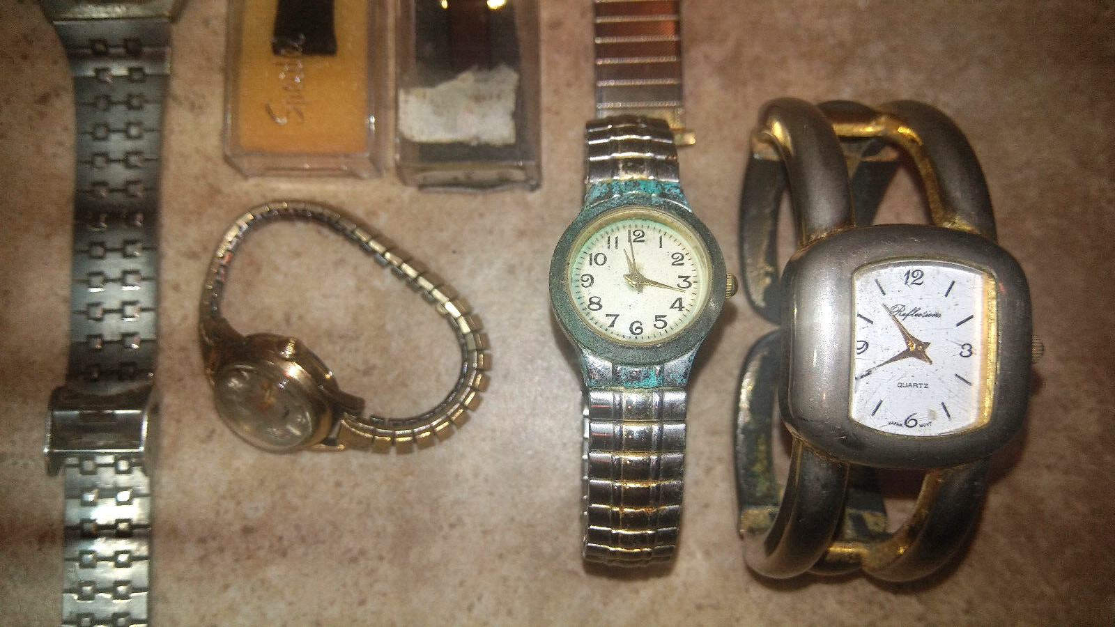 Vtg Watch Lot Parts/Repair Digital Tommy Boy Speidel Bulova 10k Geneva Armitron