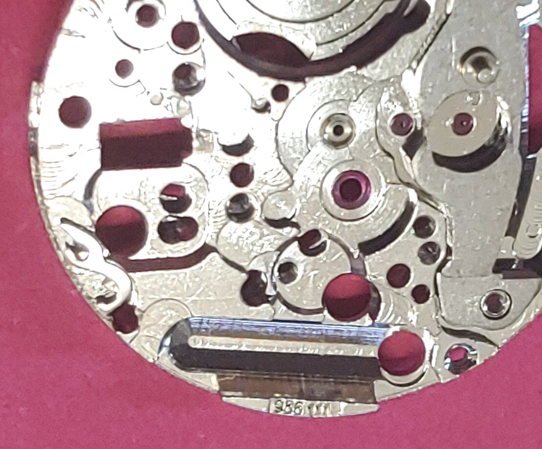 ETA 956.111 F2 Patented NOS 7 Jewel Movement Base Plate. Highly Polished Finish