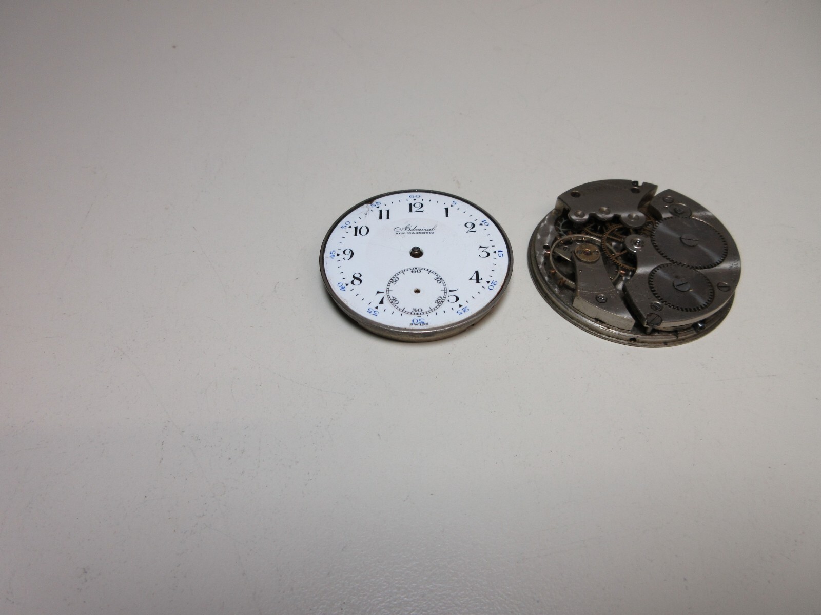 VINTAGE LOT ADMIRAL POCKET WATCH MOVEMENTS WATCHMAKER REPLACEMENT PARTS #32