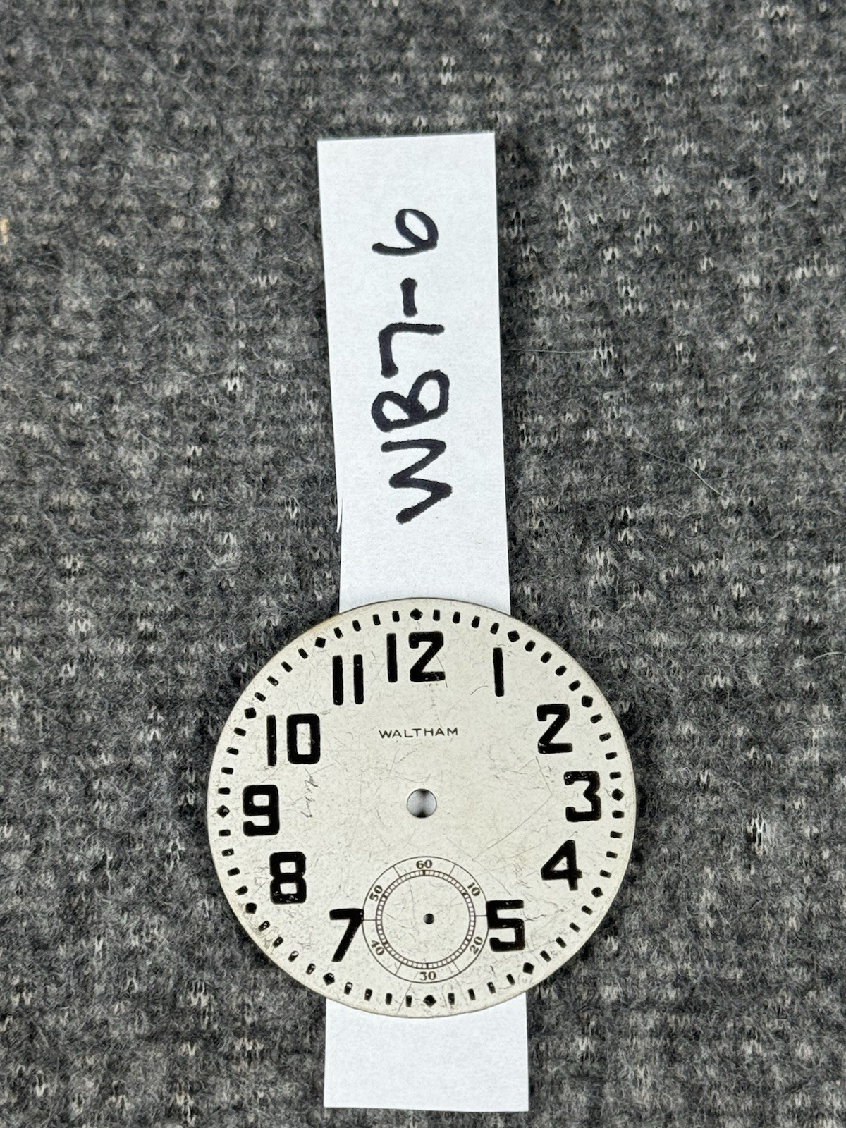 Waltham Watch Co Dial 16s Metal 12hr Arabic Numerals