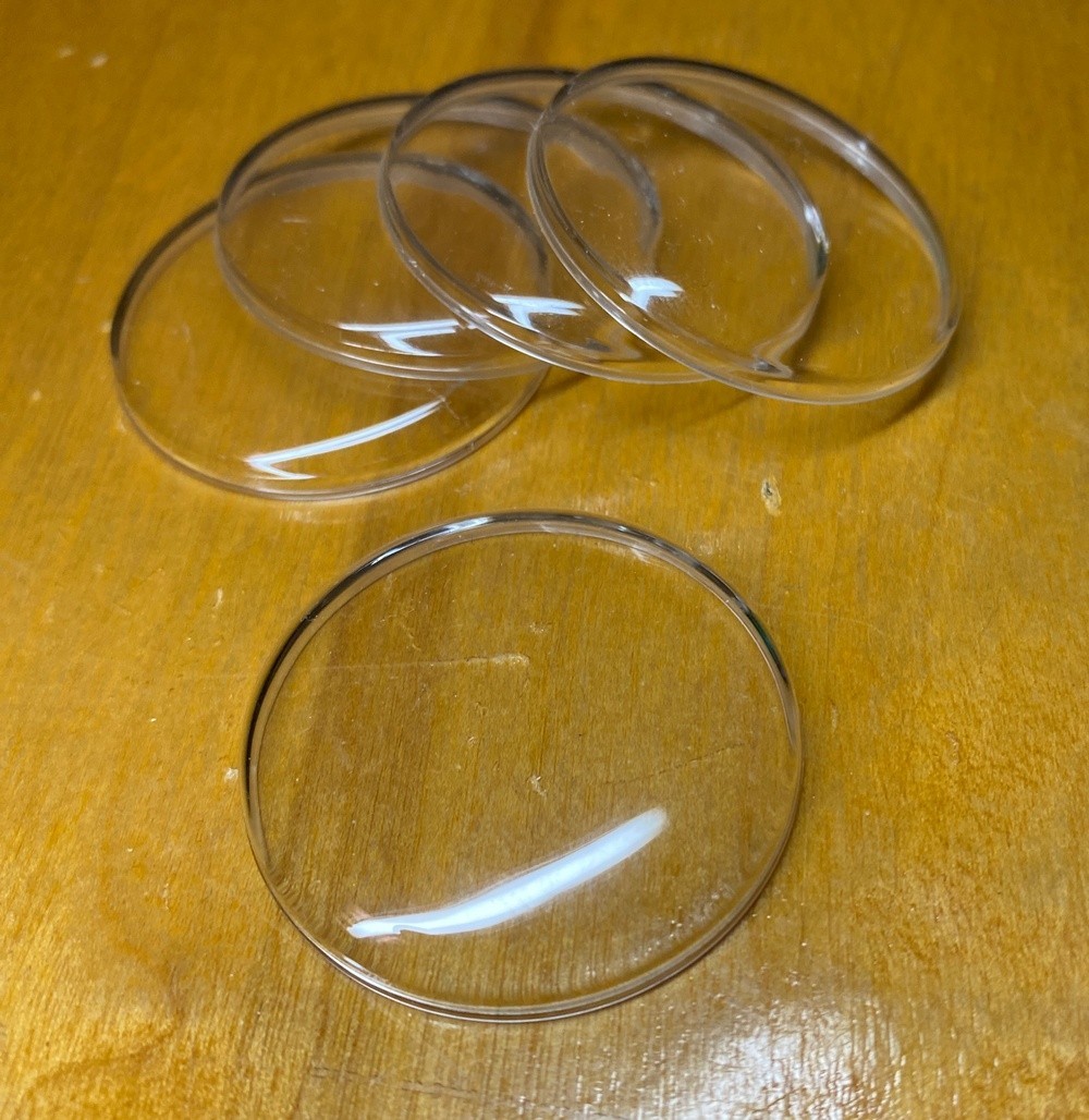 5pcs Diameter 37.5 mm,H 6mm USSR Watch Replacement round plastic glass 5pcs