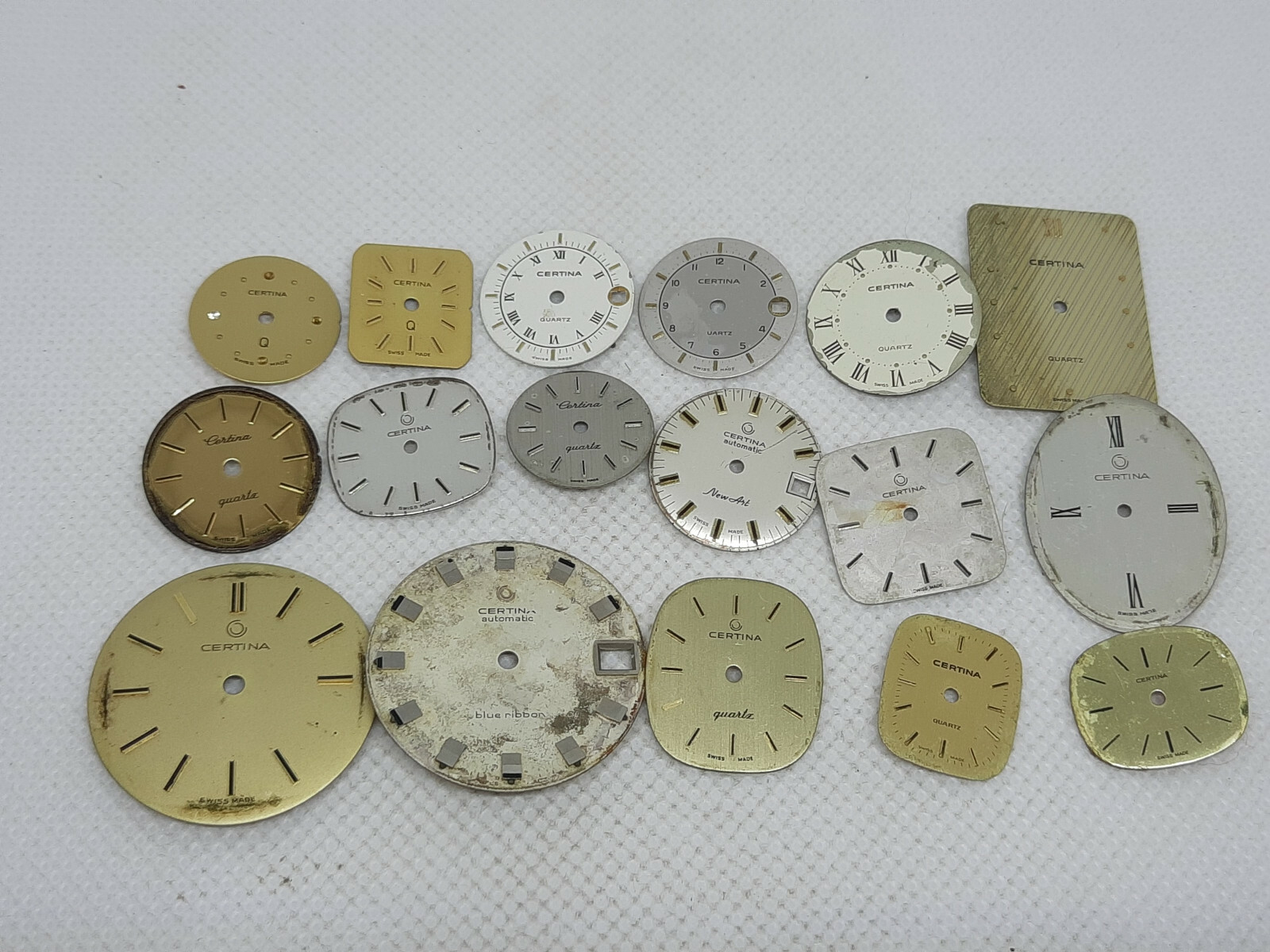 Lot of 17 Vintage Certina Ladies / Mens Watch Dials 1960′ / 1970′ / 1980′