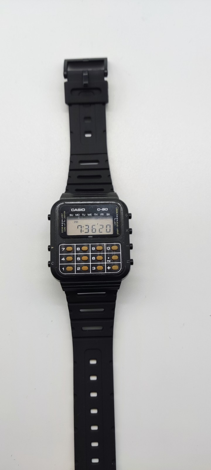 Casio C-80 Vintage Calculator Watch made in Japan – New Battery & Strap