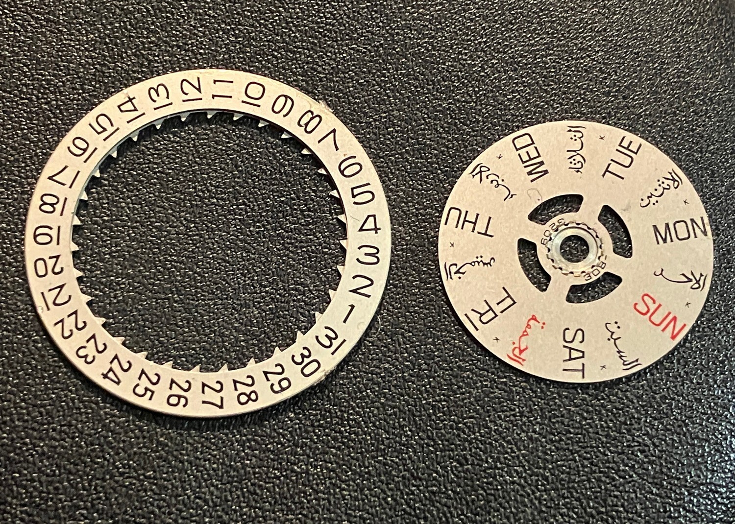 Citizen 8200A Calendar Day / Date Wheel – English / Arabic 3209