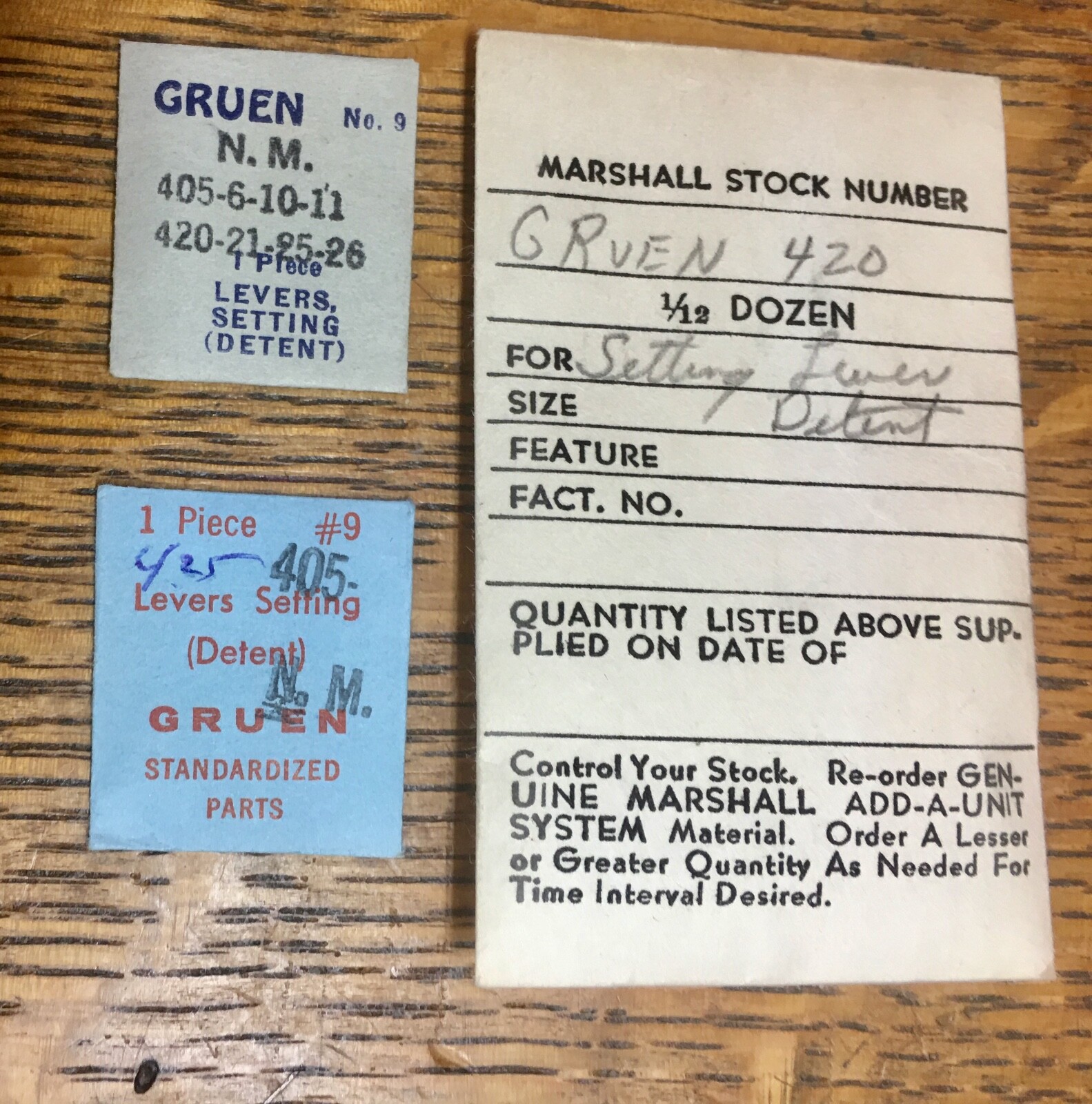 Gruen watch Setting Lever Detent part to 405 caliber 405SS 406 410 411 425