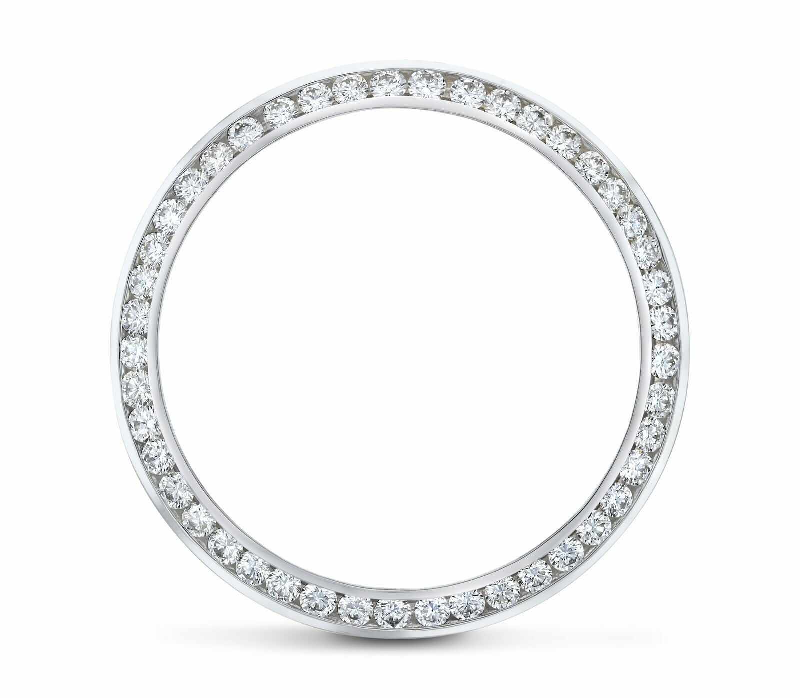 MENS 2.30CT CHANNEL SET NATURAL DIAMOND BEZEL 18KW FOR ROLEX 16000, 16014, 16030