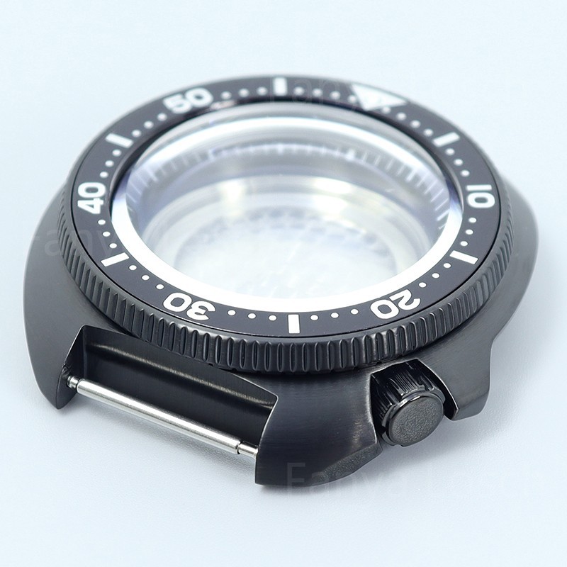 44mm Black Watch Case Dive Modify Willard 6105 Mod Sapphire For Seiko NH34 35 36