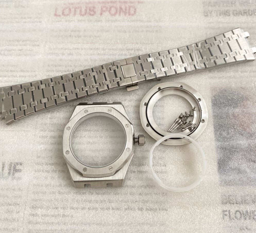 Watch Part No Logo Case with Strap Sapphire Lens for NH35 NH36 4R36 Movement