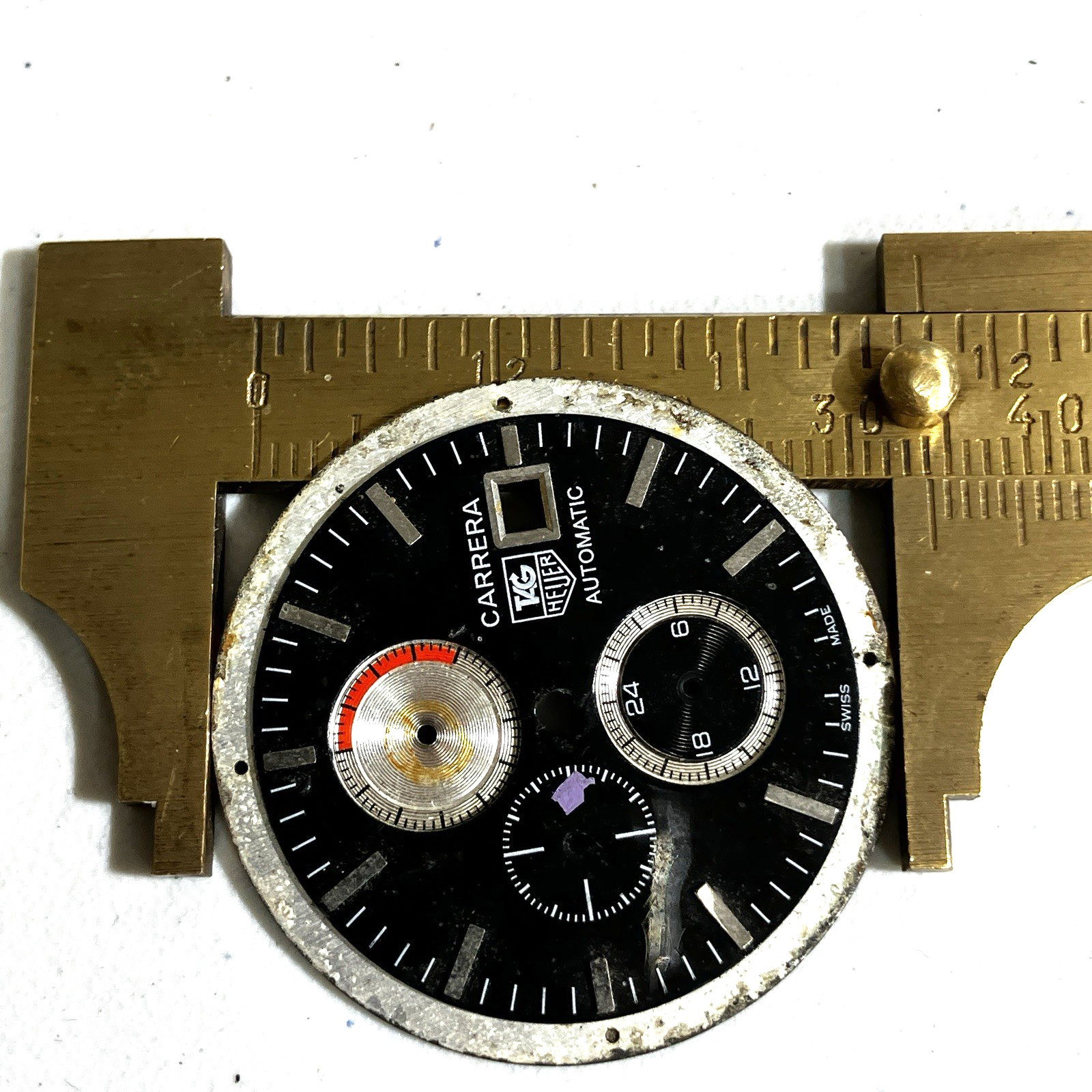 Rare Tag Heuer Carrera Automatic Chronograph Watch Dial Used Men’s