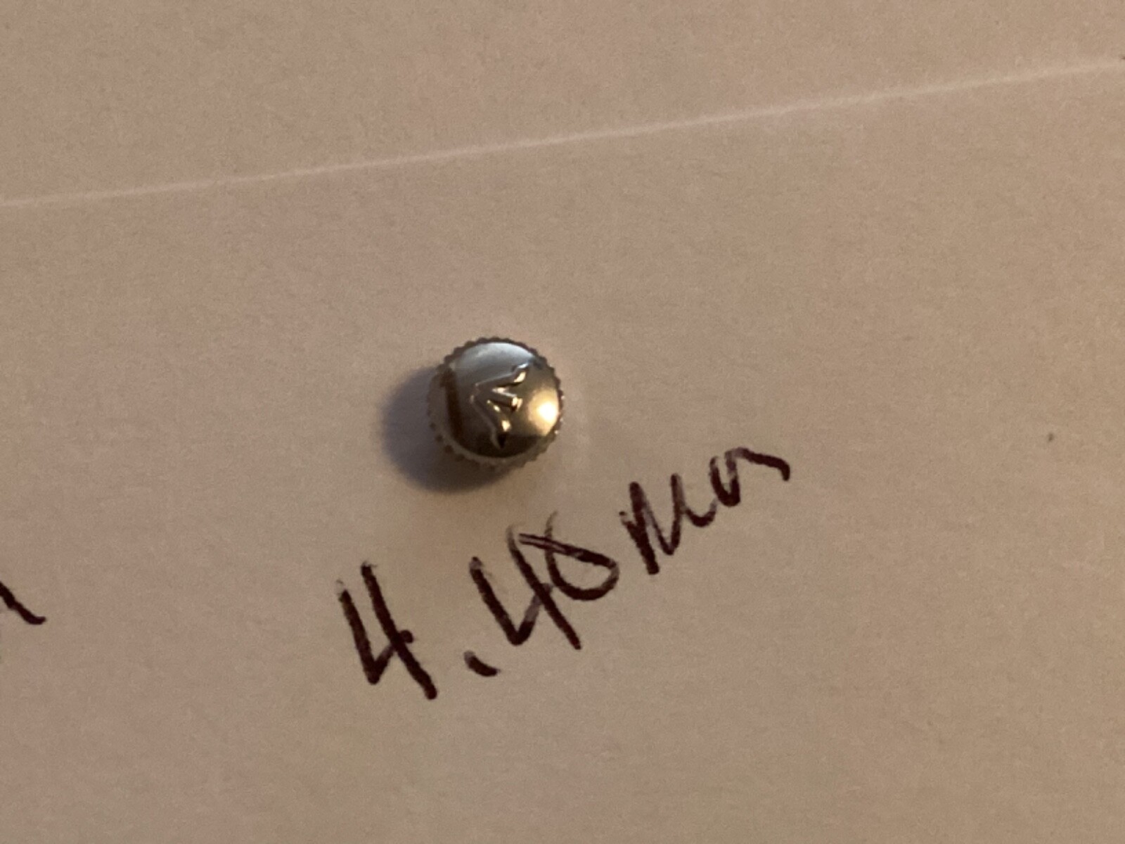 Wittnauer 3 white watch crowns 4.4mm to 4.6mm parts