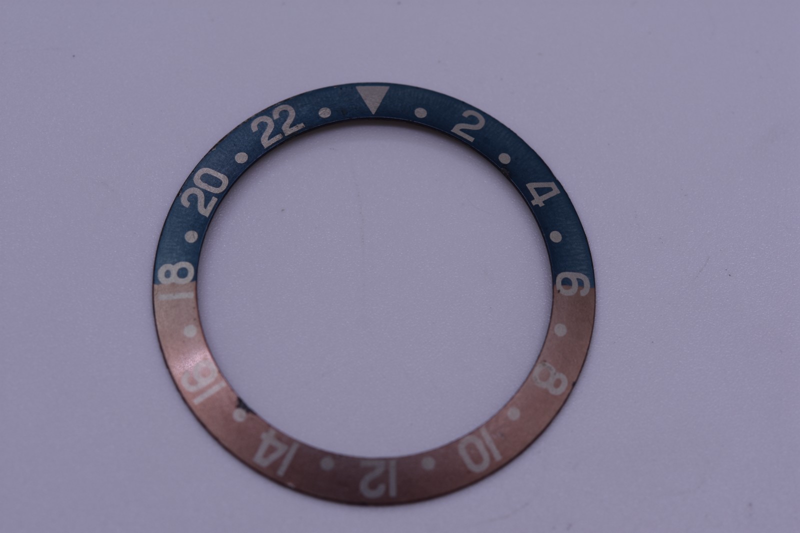 Vintage Rolex GMT Master Pepsi Bezel Insert Faded Ghost Fat Font 1675 Red Back