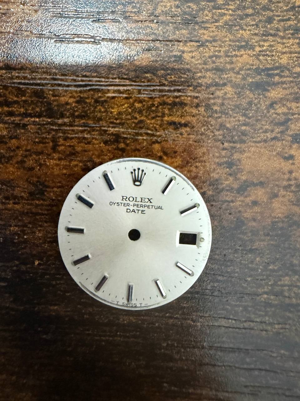ROLEX LADIES OYSTER PERPETUAL DATE 6517 6516 6519 SILVER STICK DIAL USED COND