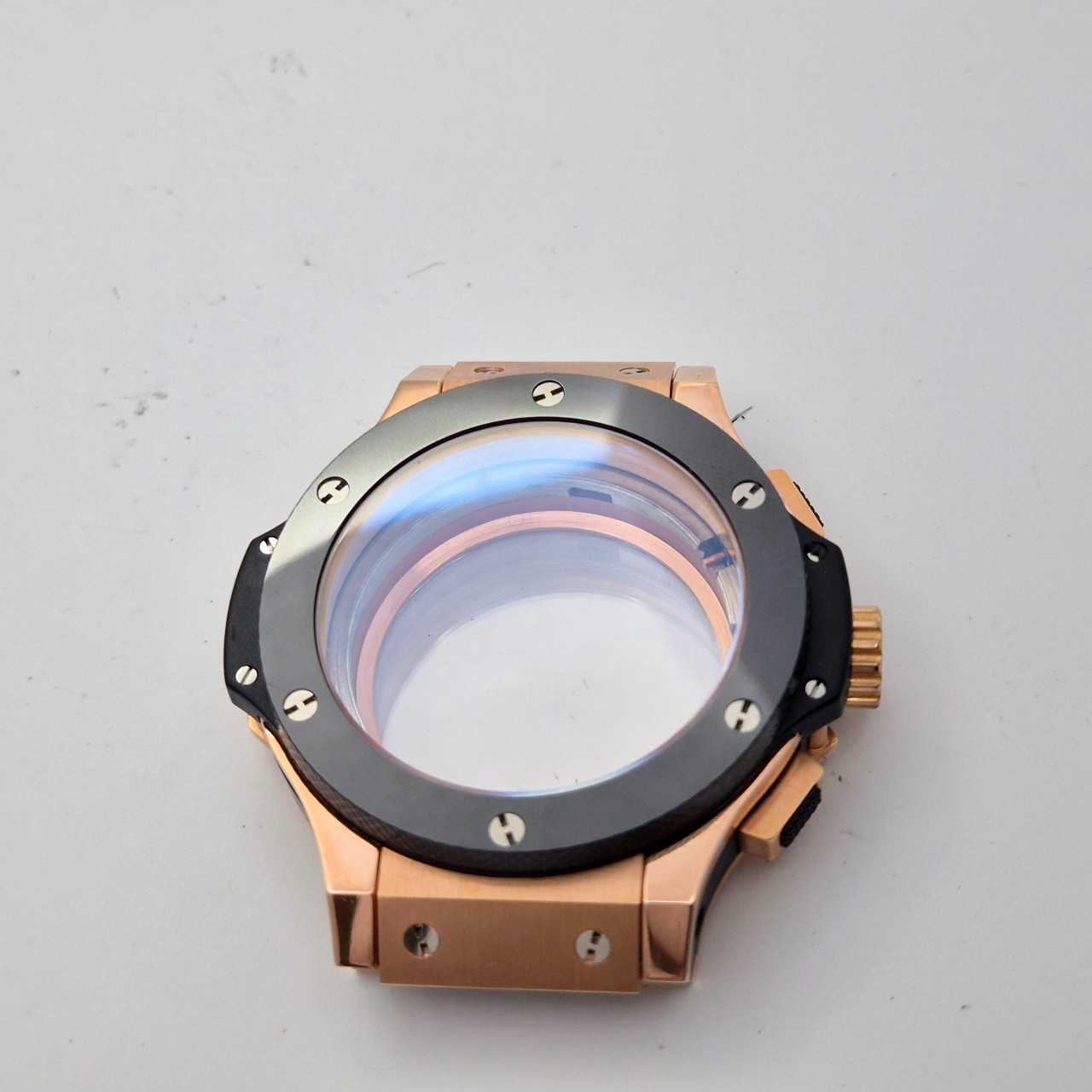 7750 Chronograph watch case 43mm rosegold pvd