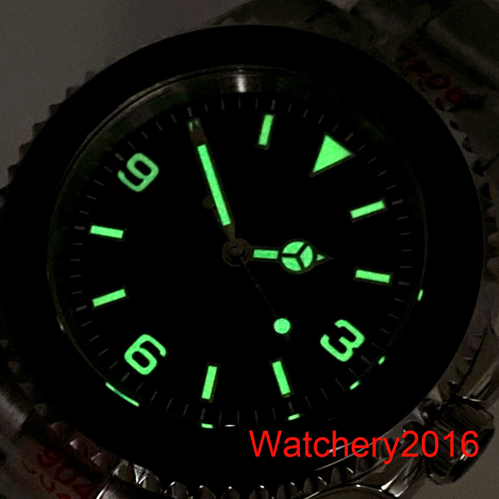 29mm Bliger Sterile Watch Dial Face Hands Green Black Yellow White Luminous Mark