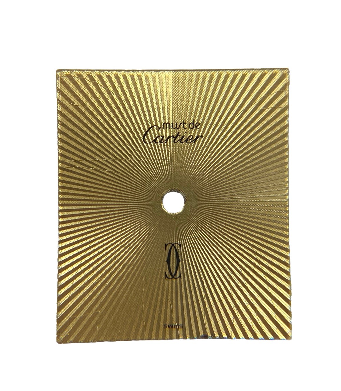 Original Cartier Must De Cartier GM Tank Cal. 78 (ETA 2512) Gold Sunburst Dial