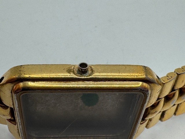 Vintage Mathey Tissot Gold Tone Watch Case and Band ONLY NO Movement