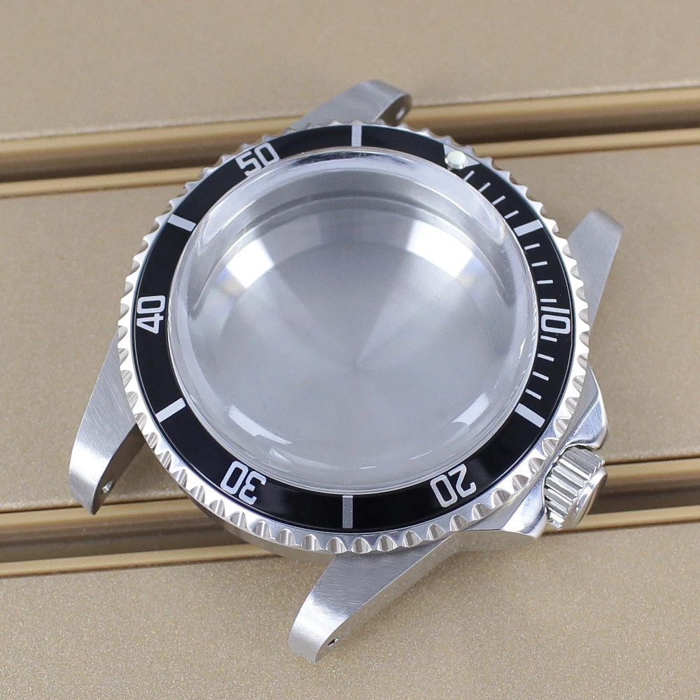 38mm Vintage Diver Watch Case Strap Domed Acrylic Glass For Seiko NH35 Movement