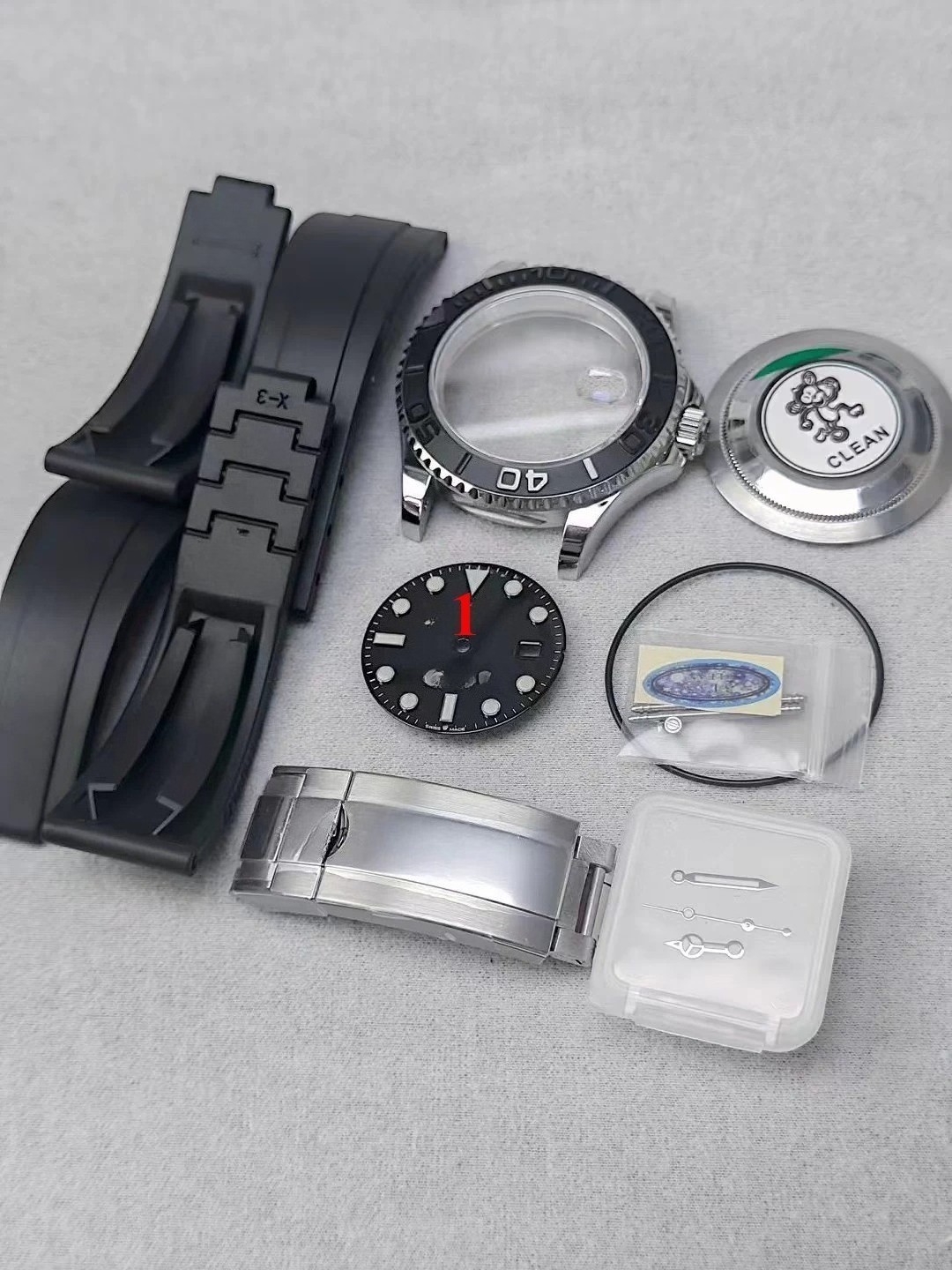 40mm Stainless Steel Watch Case With Band Kit for RoleⅩ Yacht-master 2824 3135