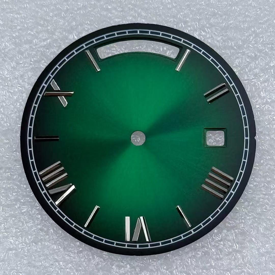 31mm Roman Watch Dial Double Calendar No Luminous Fits 8285 Movement Watch Parts