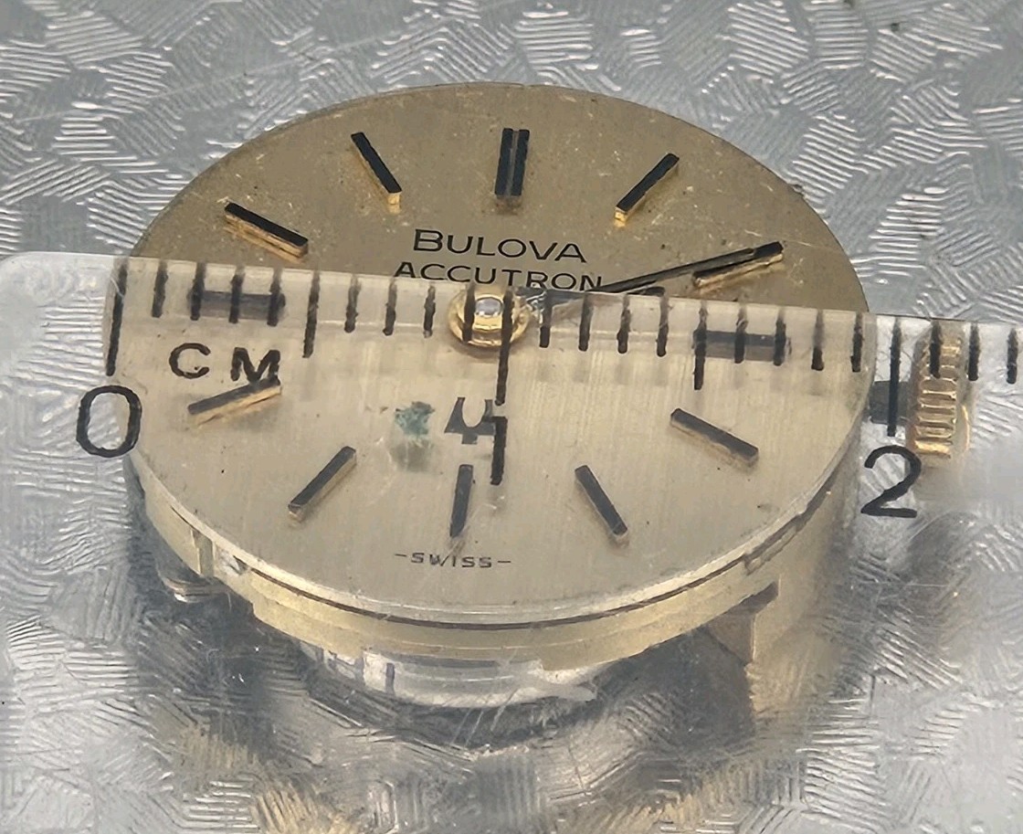 Bulova Accutron Cal. 2300 Tuning Fork watch movement, Dial, & Winder For Repair