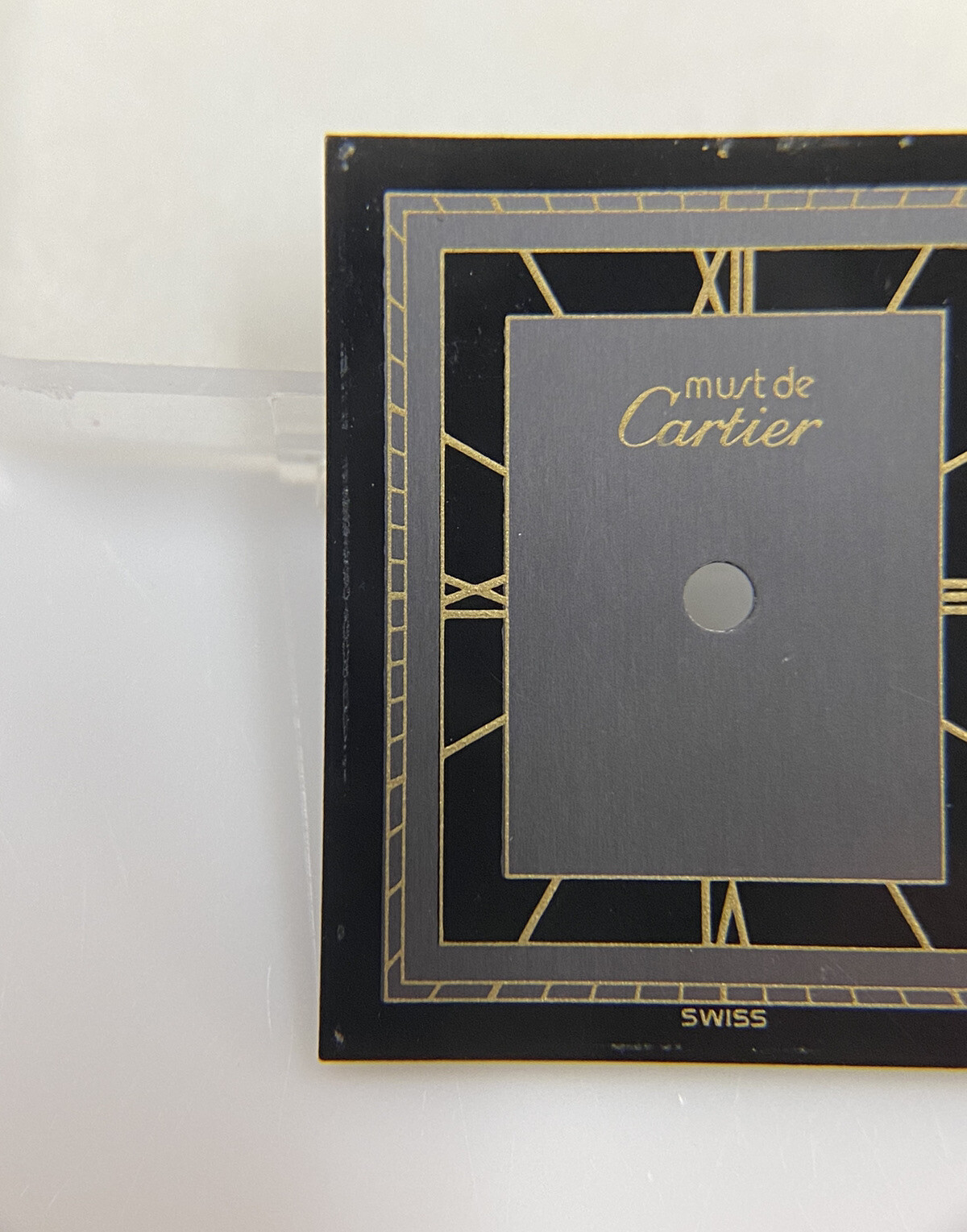 Original Must de Cartier Paris Tank Black/Gray/Gold Roman Dial Ref. 81006 1 1209