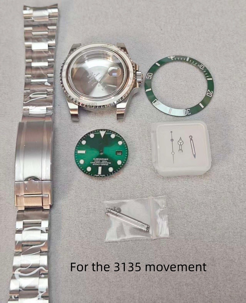 DIY 40mm/41mm Stainless steel Watch case kit For 2824 3135 3235 Accessories DIY