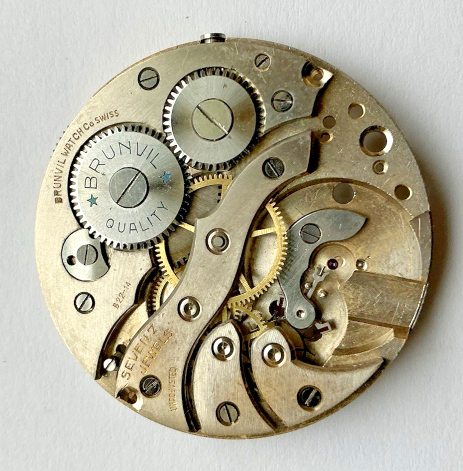 Vintage 17Ligne Brunvil / Michel 510 / Incomplete Watch movement for parts