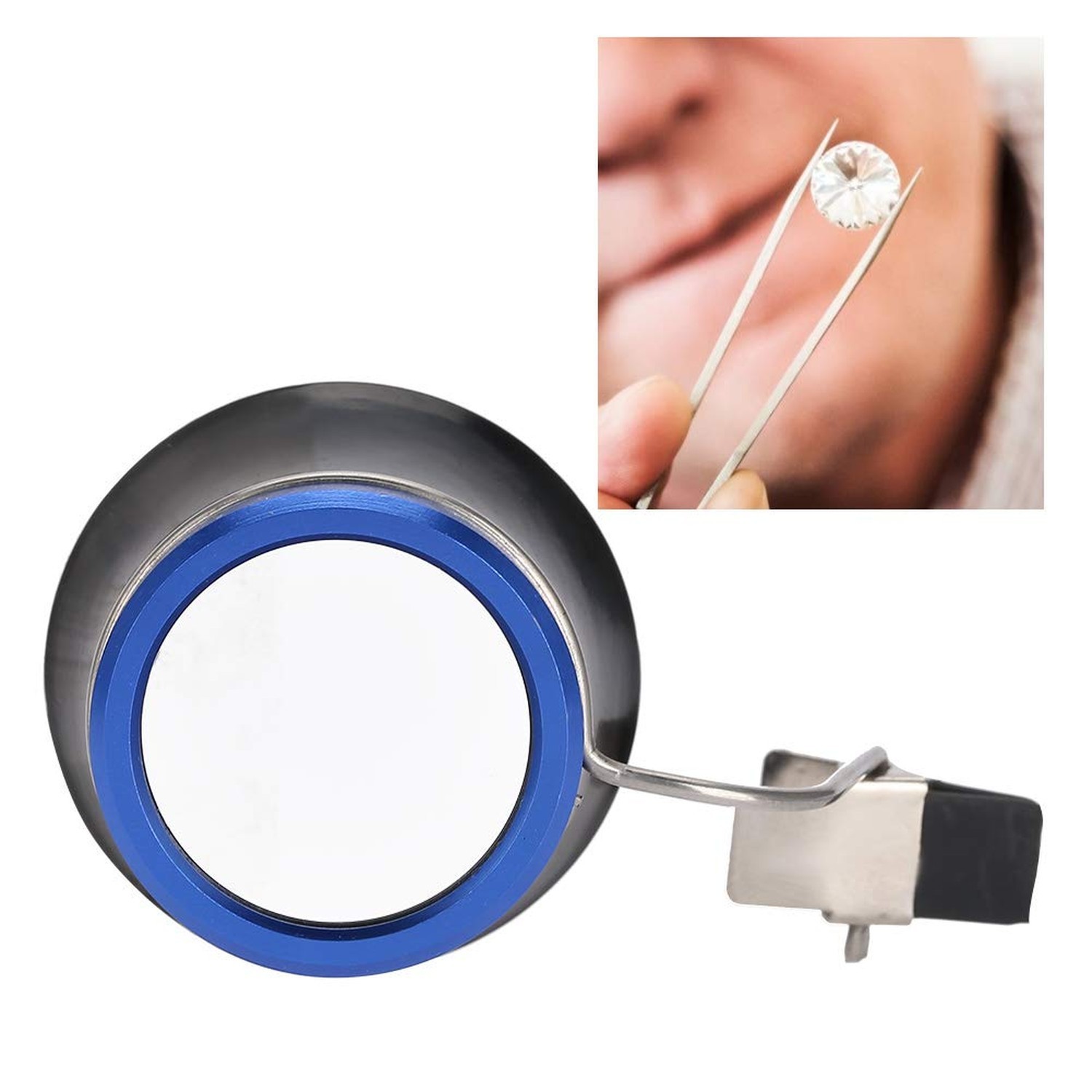 Portable Jewelers Magnifying Loupe, 10X Watchmaker Jewelry Watch Repair Eye M…
