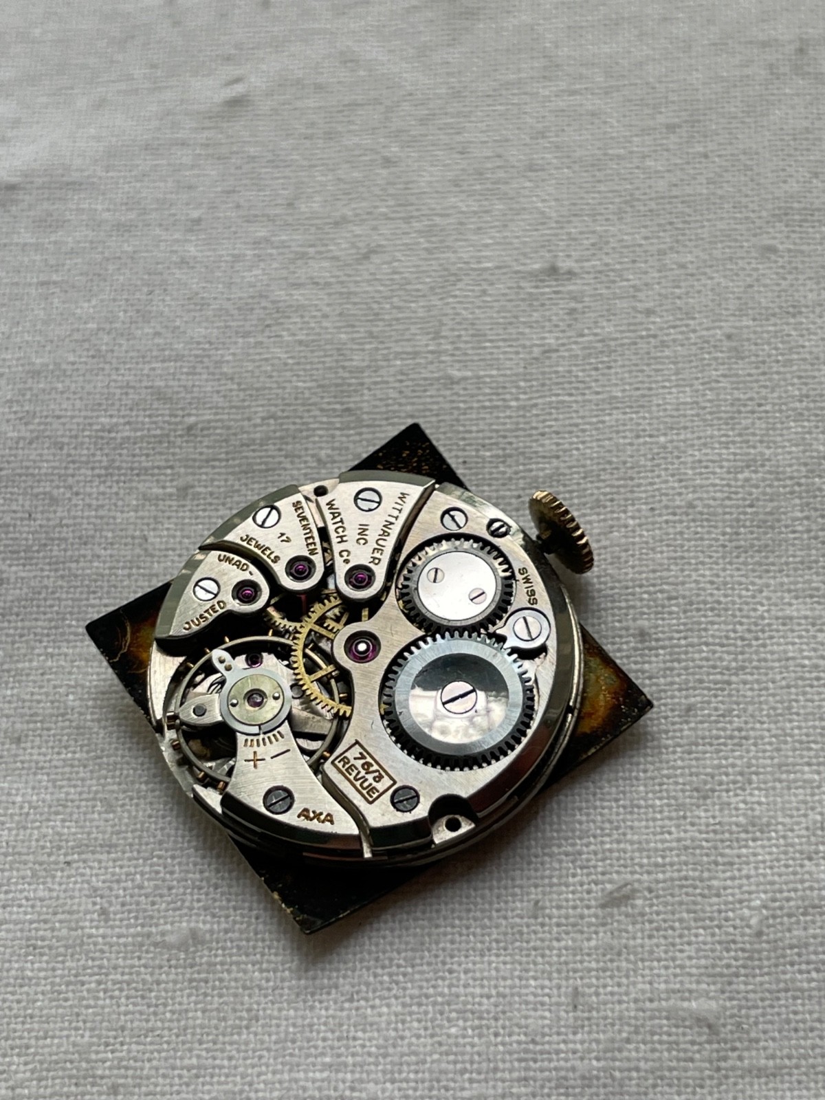 Wittnauer 76/3 Revue – movement for mens watch AS IS, lot 0906