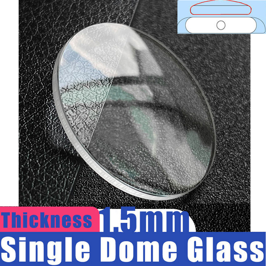 Single Dome 1.5mm Watch Crystal Quartz Mechanical Watch Lens 20-40mm Repair Part