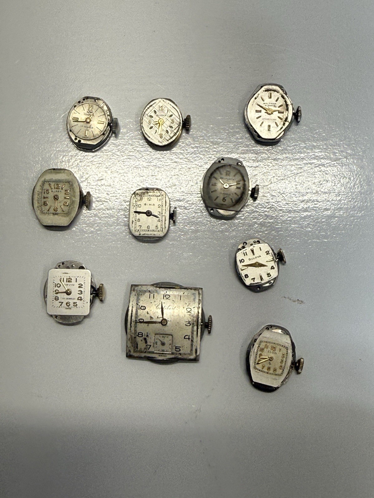 Vintage Wristwatch Bulova/Elgin/Waltham/Buren/Rima/Belforte Movements Lot