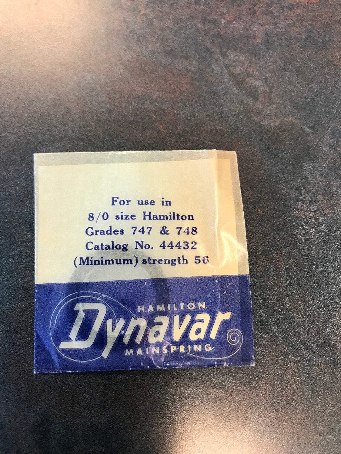 Hamilton Dynavar 8/0s Factory Mainspring No. 44432 – Alloy