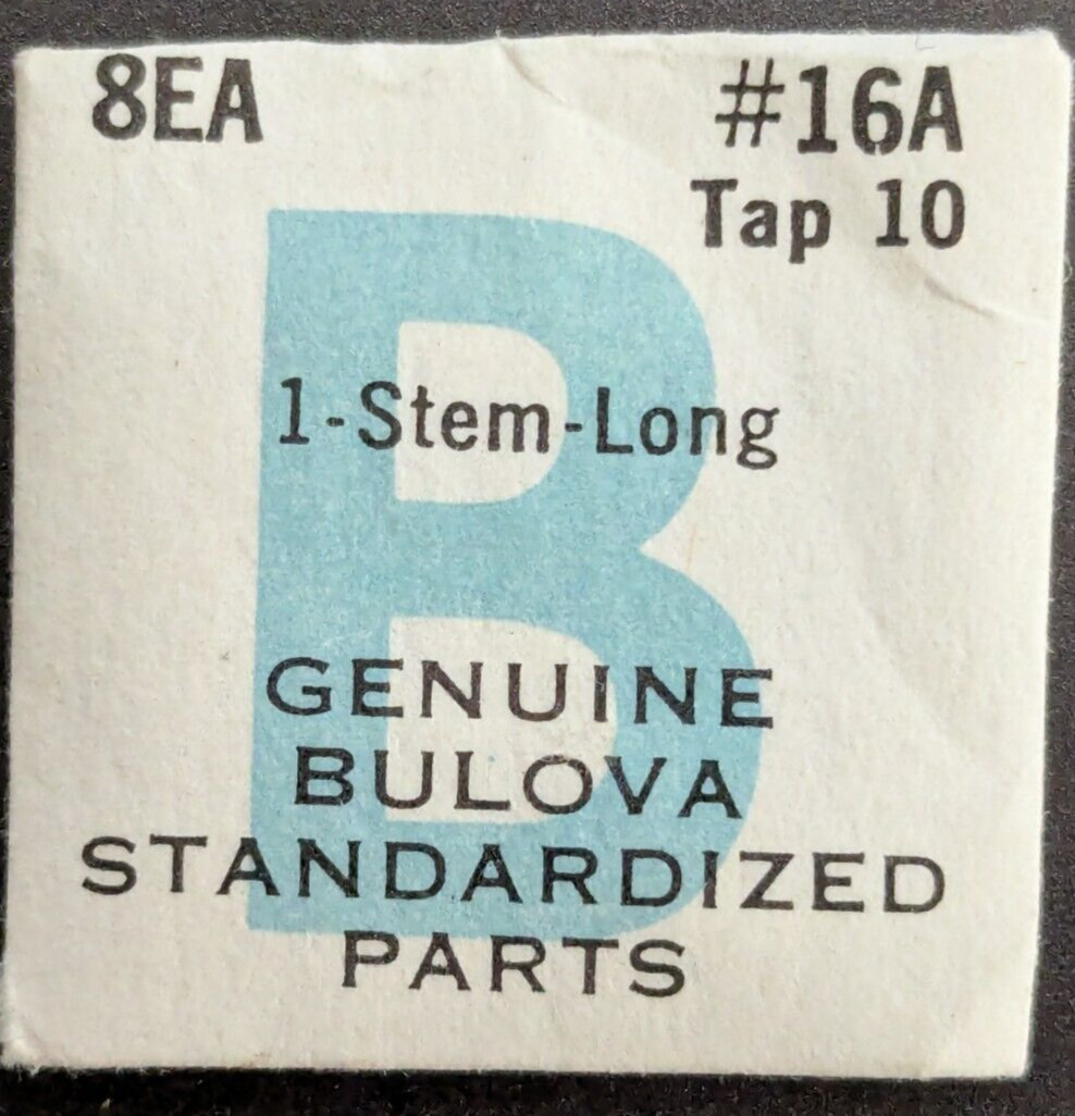 NOS NEW Genuine Bulova Cal. 8EA # 16A Long Winding Stem – Vintage Watch Part