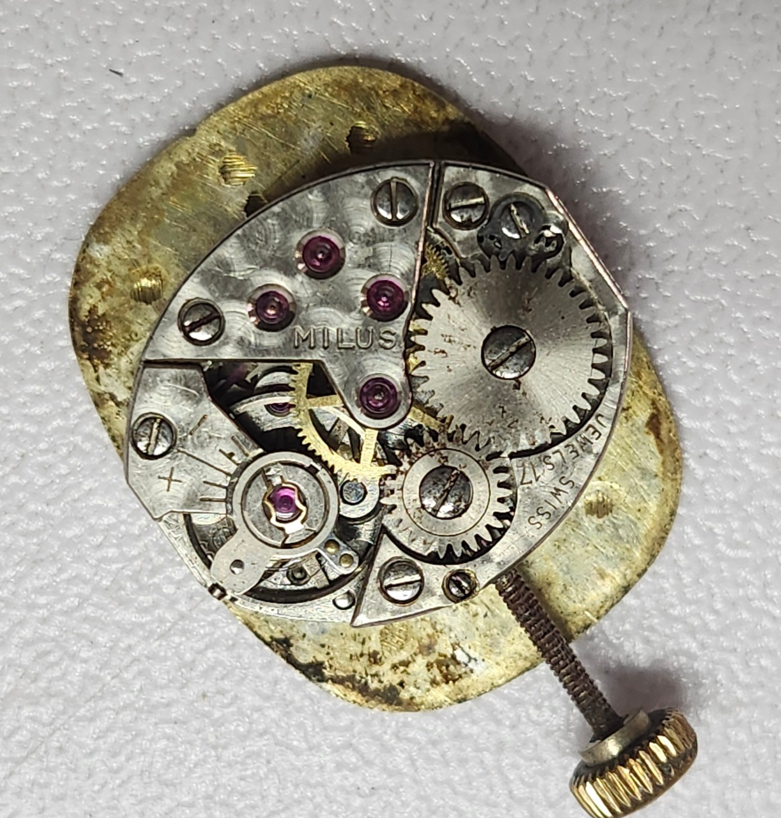 Milus Swiss Ladies Watch Movement – 17 Jewels – M5.2927 – For Parts/Repair