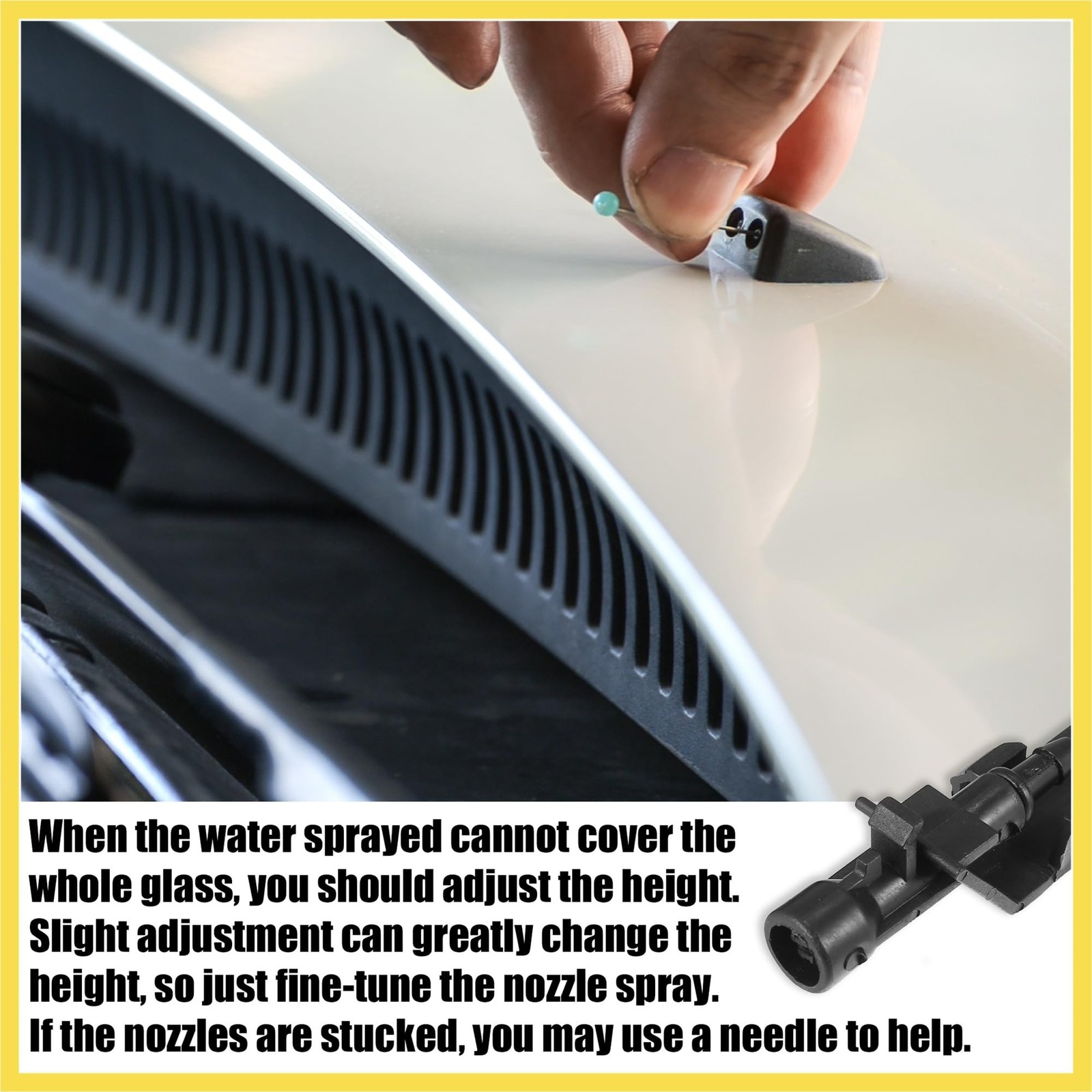 3pcs Front Windshield Wiper Washer Nozzle Spray Jet Kit 76810TP6A01 for Honda…