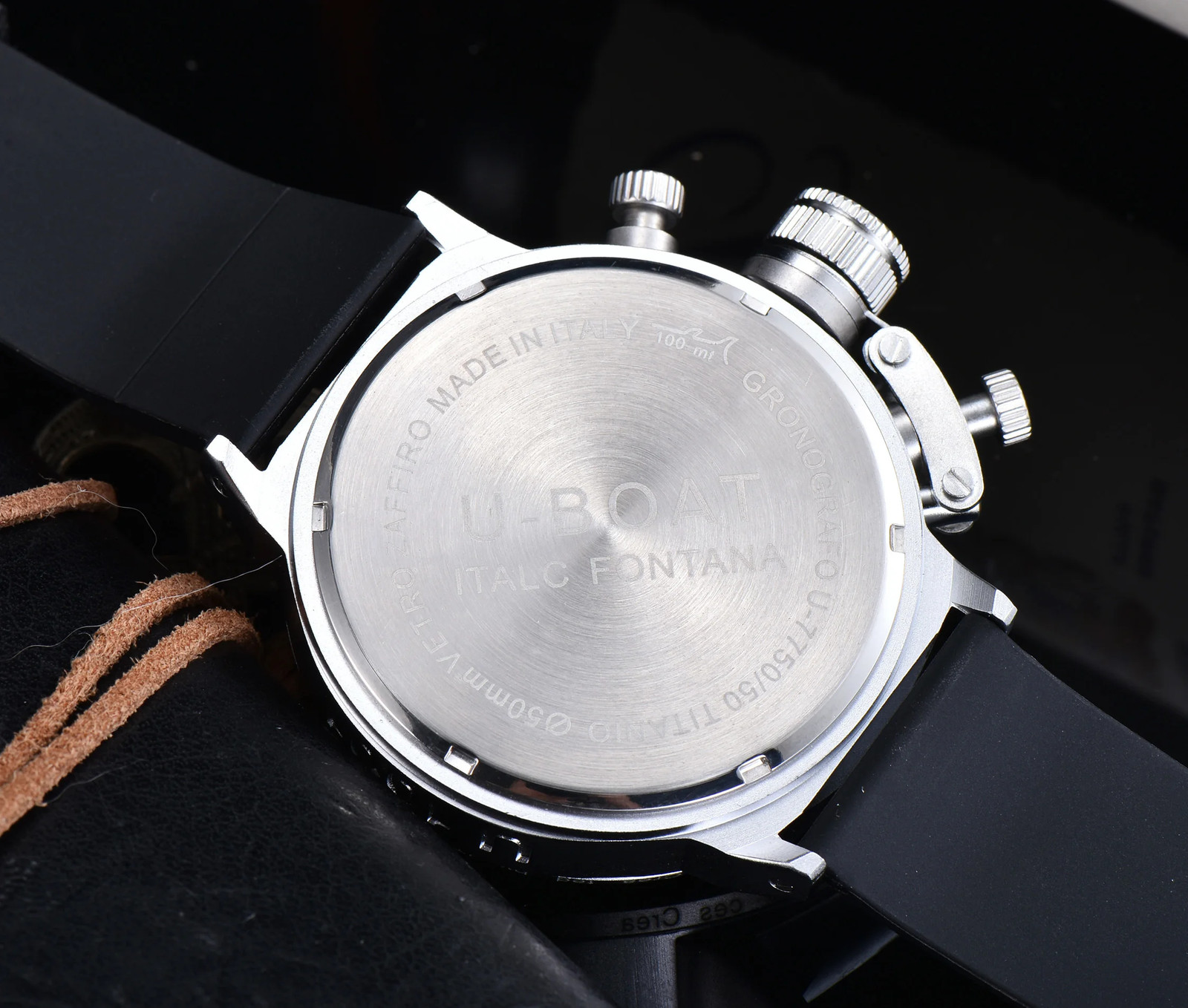 U-Boat Classico 1001 Style Men’s Watch Big Dial Stainless Steel Case Rubber Band