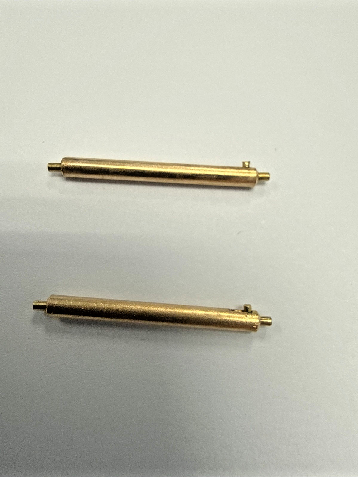 2 Patek Philippe 18k Rose Vintage Spring Bars 22.4mm Extended/19.4mm Compressed