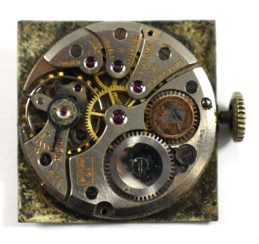 Vintage Wittnauer Manual Wind 17J Revue 76 Wrist Watch Movement lot.rh