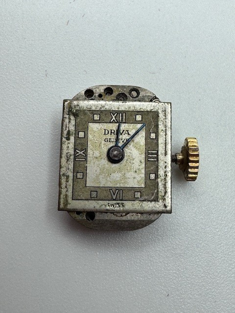 Vintage Driva Geneve 17 Jewels Swiss Watch Movement Parts/Repair