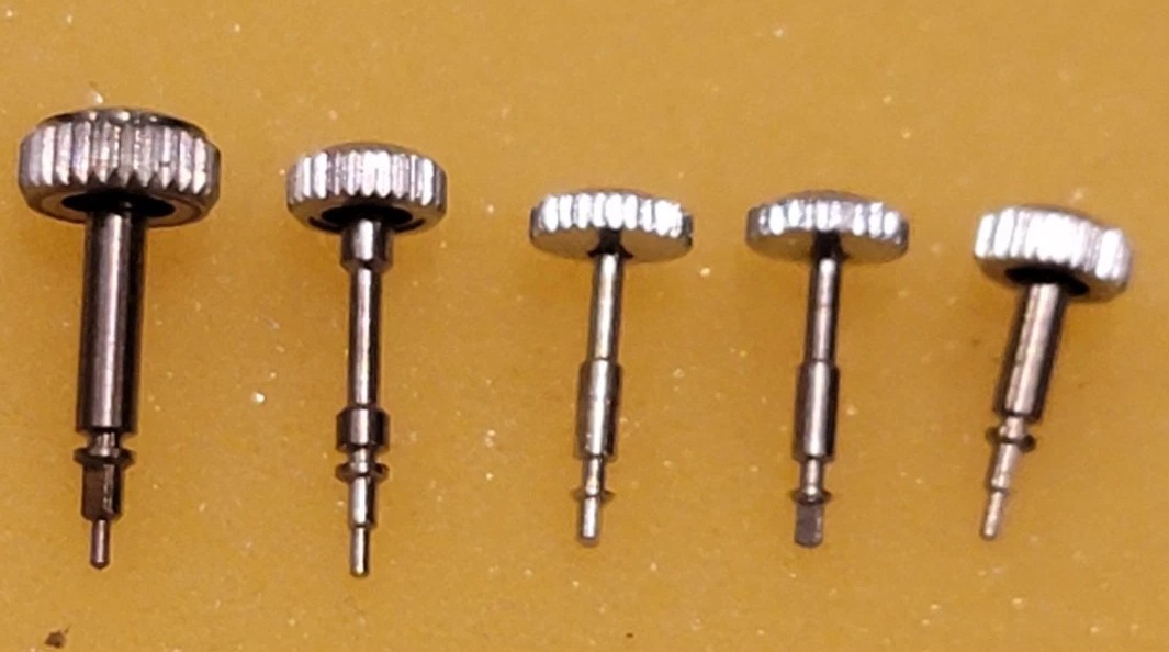 SB1-C1: Lot of 10 Timex Silver-Tone Crowns w/ Stems – Estate Find