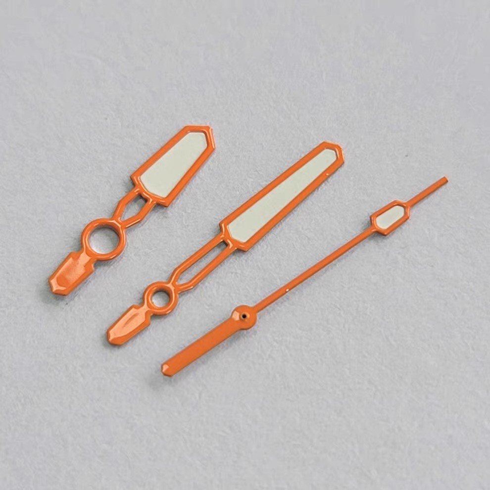 1 Set Orange Candy Watch Hands For NH35 NH36 ETA2824/2836 Luminous 8x12x12.5mm