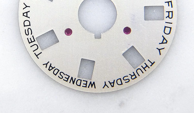 Genuine Rolex 1555 1556 Caliber Silver Metal Watch Day Date Disc 1803 1802 1807