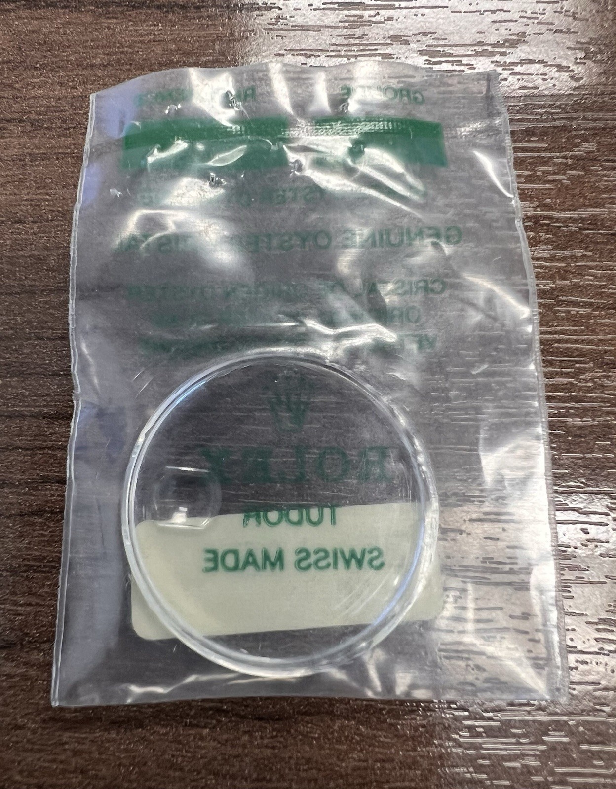 Genuine Rolex 25 145 CRYSTAL Tudor acrylic new/sealed 29.7mm date window OC#Y11