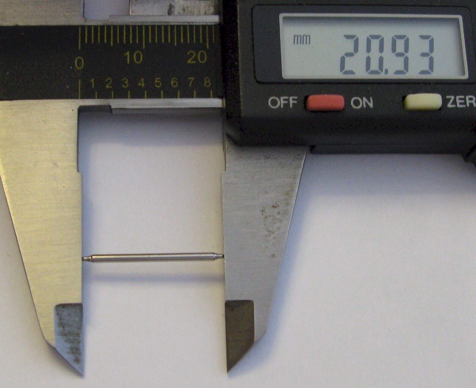 2 Spring Bars THIN 1.3 mm(diameter) / Push pin for watch bracelet 21 millimeters
