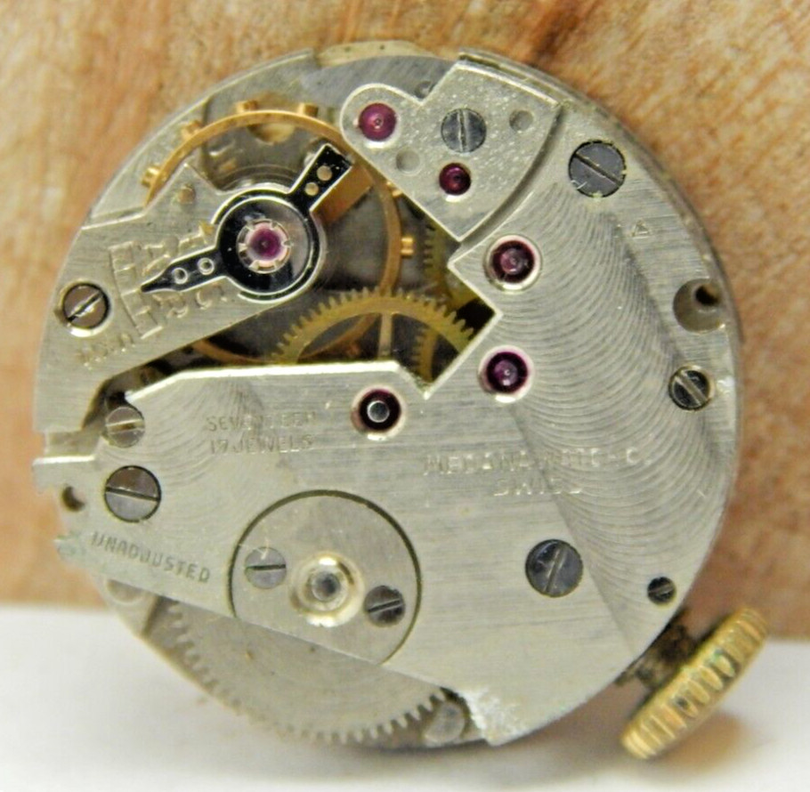 Vintage Medana Meyer-Studeli 359 17 jewel 17 jewel 12/0s with dial hands & crown