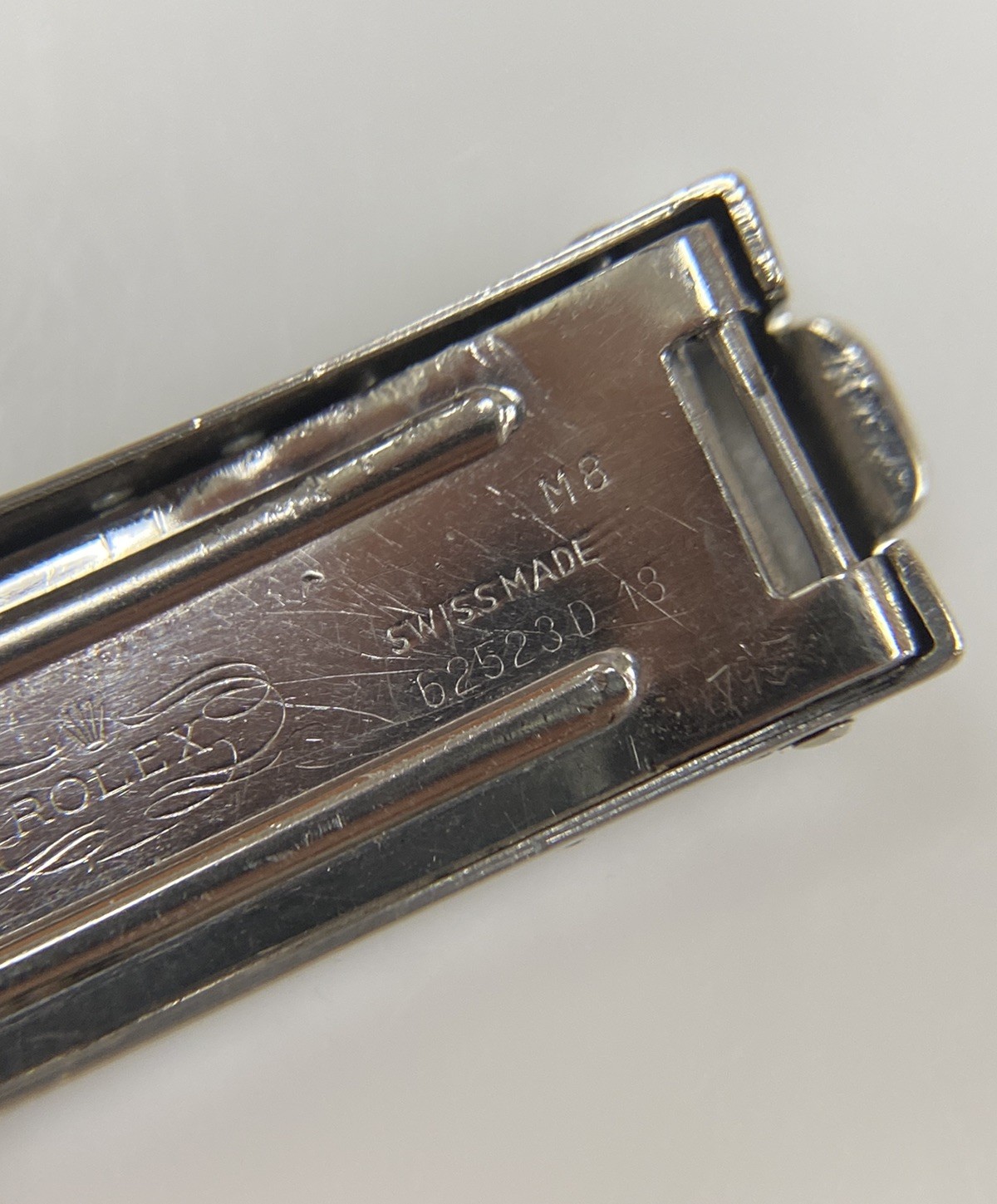 Genuine Rolex 62523D-18 Stainless Steel Buckle Clasp for 13mm Ladies Bracelet