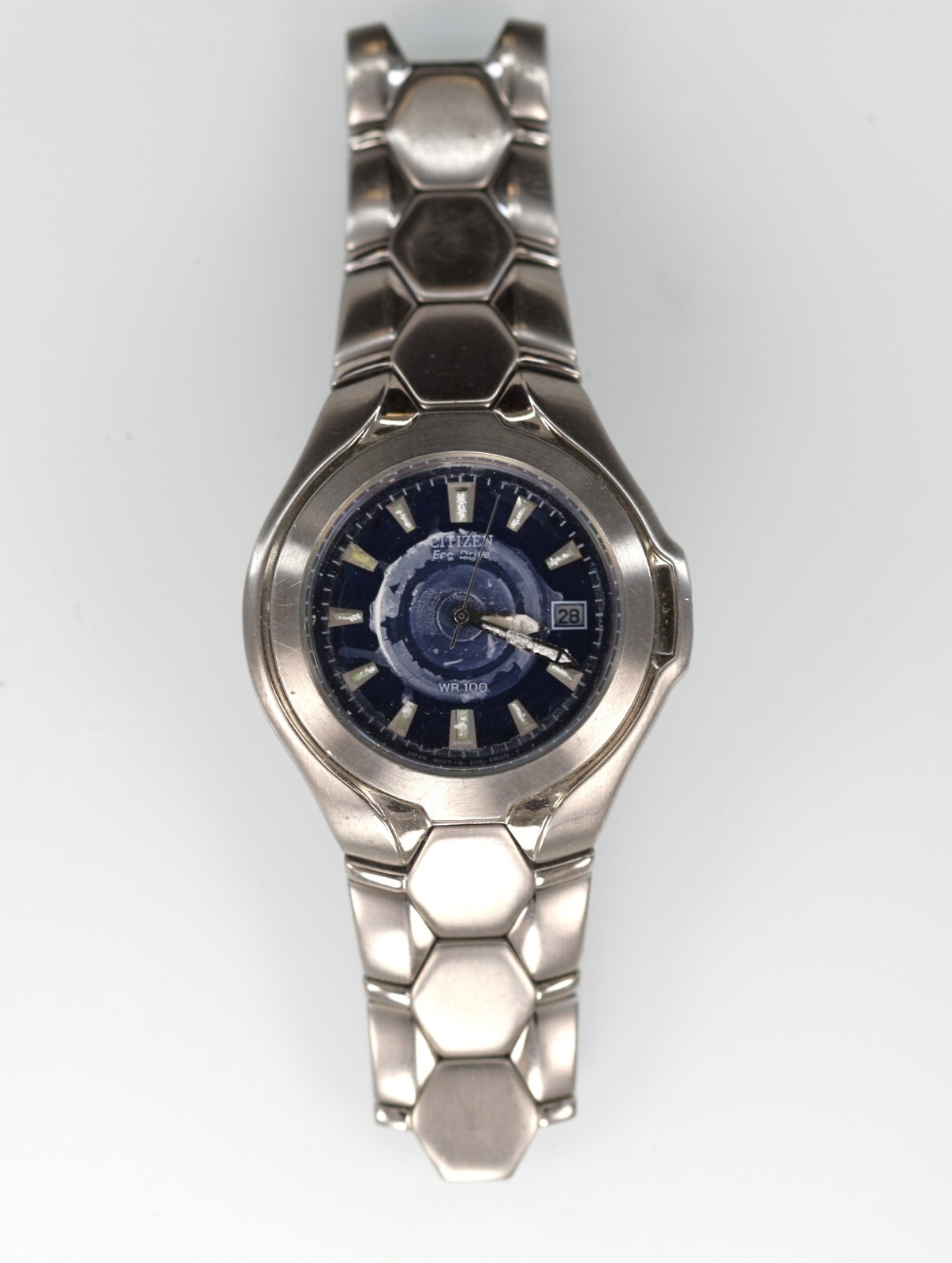 Citizen Eco Drive Watch Men E110-K16385 CKW Stainless St WR NON-WORKING Part
