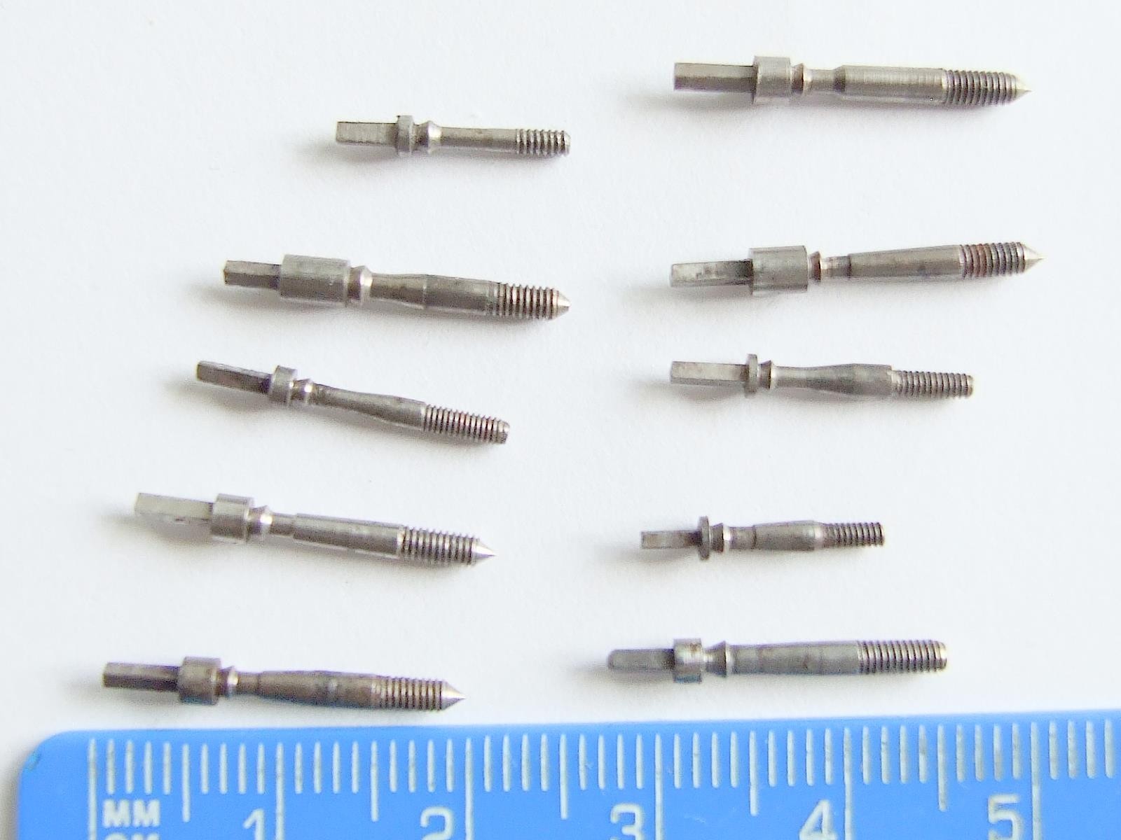 Lot of 10 American Waltham, Elgin pocket watch stems.
