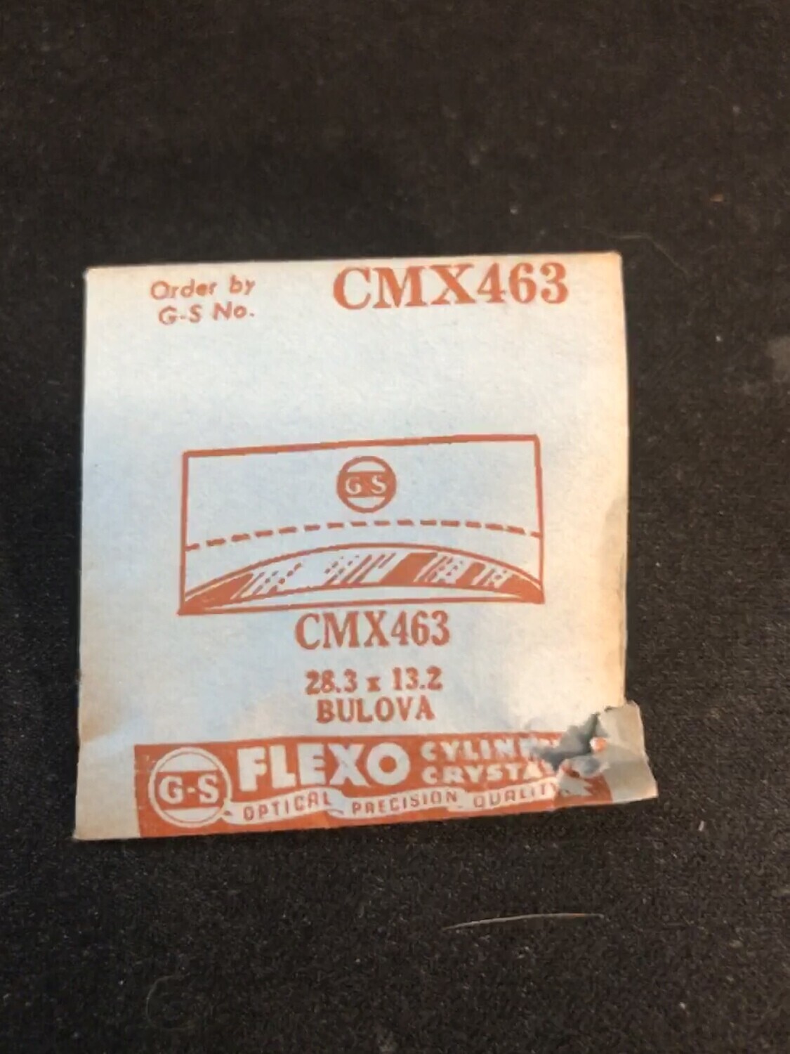 GS Flexo Crystal CMX463 for BULOVA – 28.3 x 13.2 mm – New